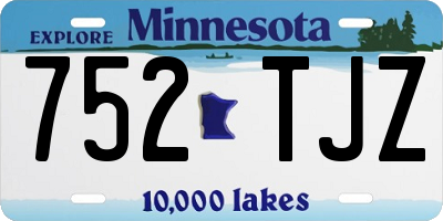 MN license plate 752TJZ