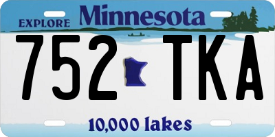 MN license plate 752TKA