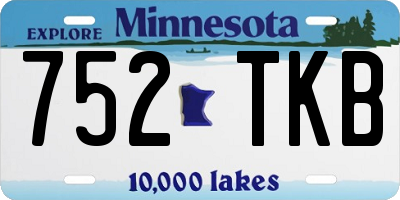 MN license plate 752TKB