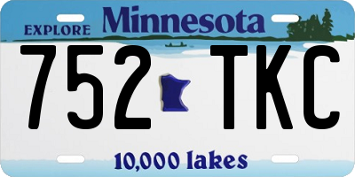 MN license plate 752TKC