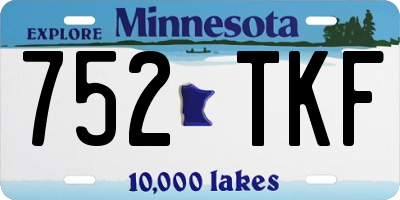 MN license plate 752TKF
