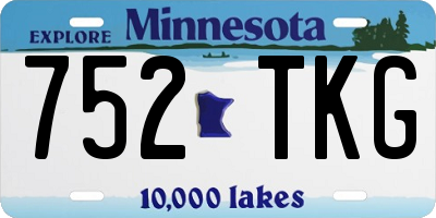 MN license plate 752TKG