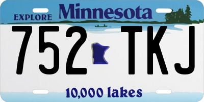 MN license plate 752TKJ