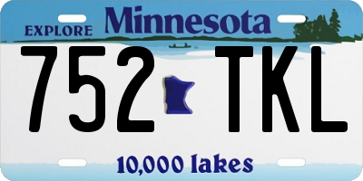 MN license plate 752TKL
