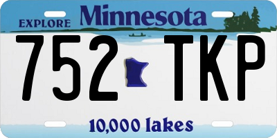 MN license plate 752TKP