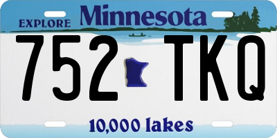 MN license plate 752TKQ