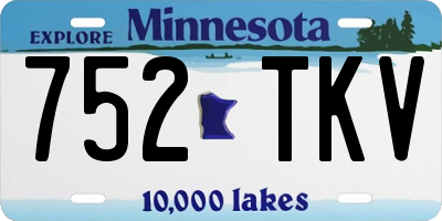 MN license plate 752TKV