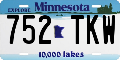 MN license plate 752TKW