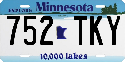 MN license plate 752TKY