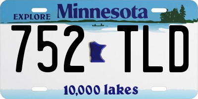 MN license plate 752TLD