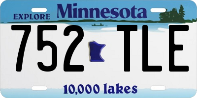 MN license plate 752TLE