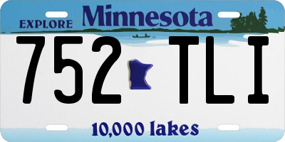 MN license plate 752TLI