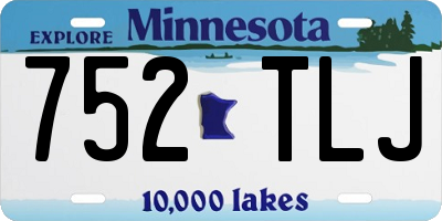 MN license plate 752TLJ
