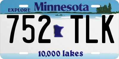 MN license plate 752TLK