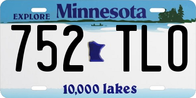 MN license plate 752TLO