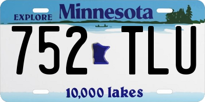 MN license plate 752TLU
