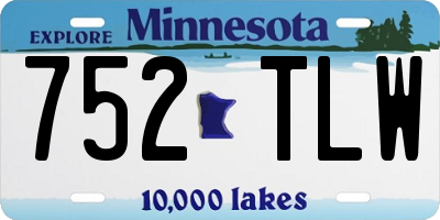 MN license plate 752TLW
