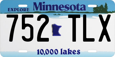 MN license plate 752TLX