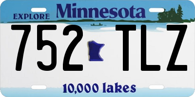 MN license plate 752TLZ