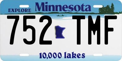 MN license plate 752TMF