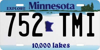 MN license plate 752TMI