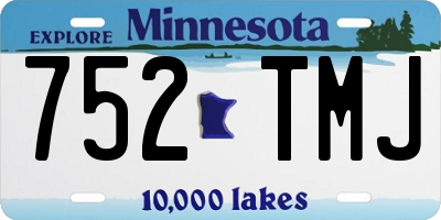 MN license plate 752TMJ