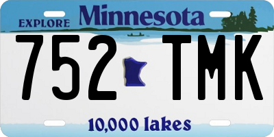 MN license plate 752TMK