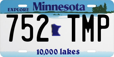 MN license plate 752TMP