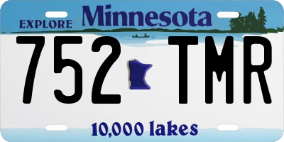 MN license plate 752TMR