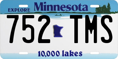 MN license plate 752TMS