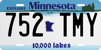 MN license plate 752TMY