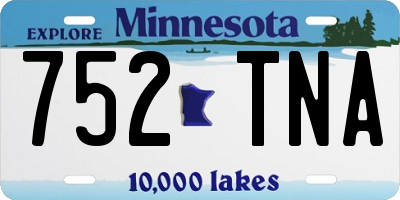 MN license plate 752TNA