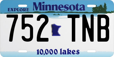MN license plate 752TNB