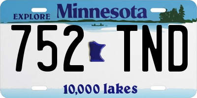 MN license plate 752TND