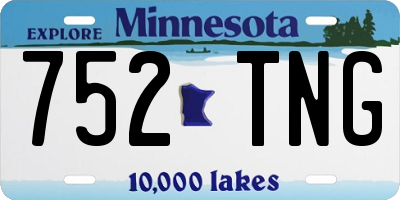 MN license plate 752TNG