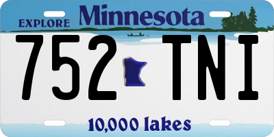 MN license plate 752TNI