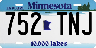 MN license plate 752TNJ