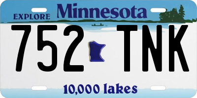 MN license plate 752TNK