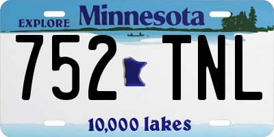 MN license plate 752TNL