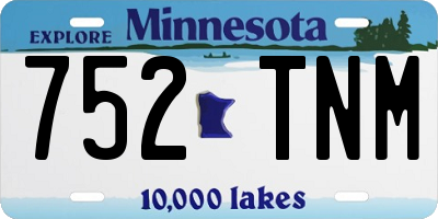 MN license plate 752TNM