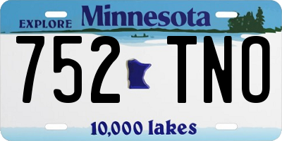 MN license plate 752TNO