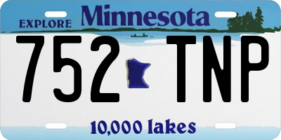 MN license plate 752TNP