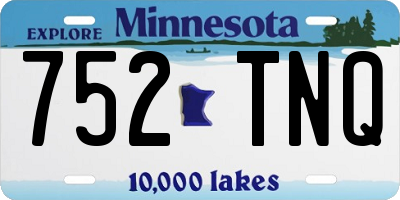 MN license plate 752TNQ