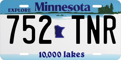 MN license plate 752TNR