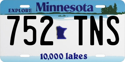 MN license plate 752TNS