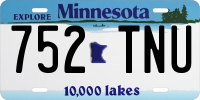 MN license plate 752TNU