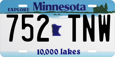 MN license plate 752TNW