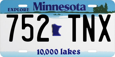 MN license plate 752TNX