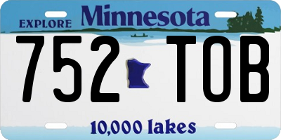 MN license plate 752TOB