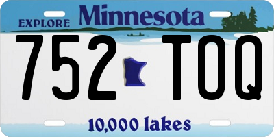MN license plate 752TOQ
